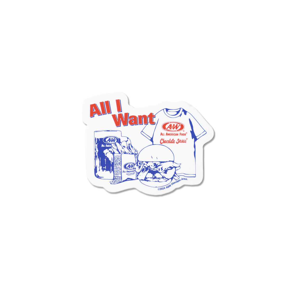 A&W × Chocolate Jesus) AWCJ Want Sticker