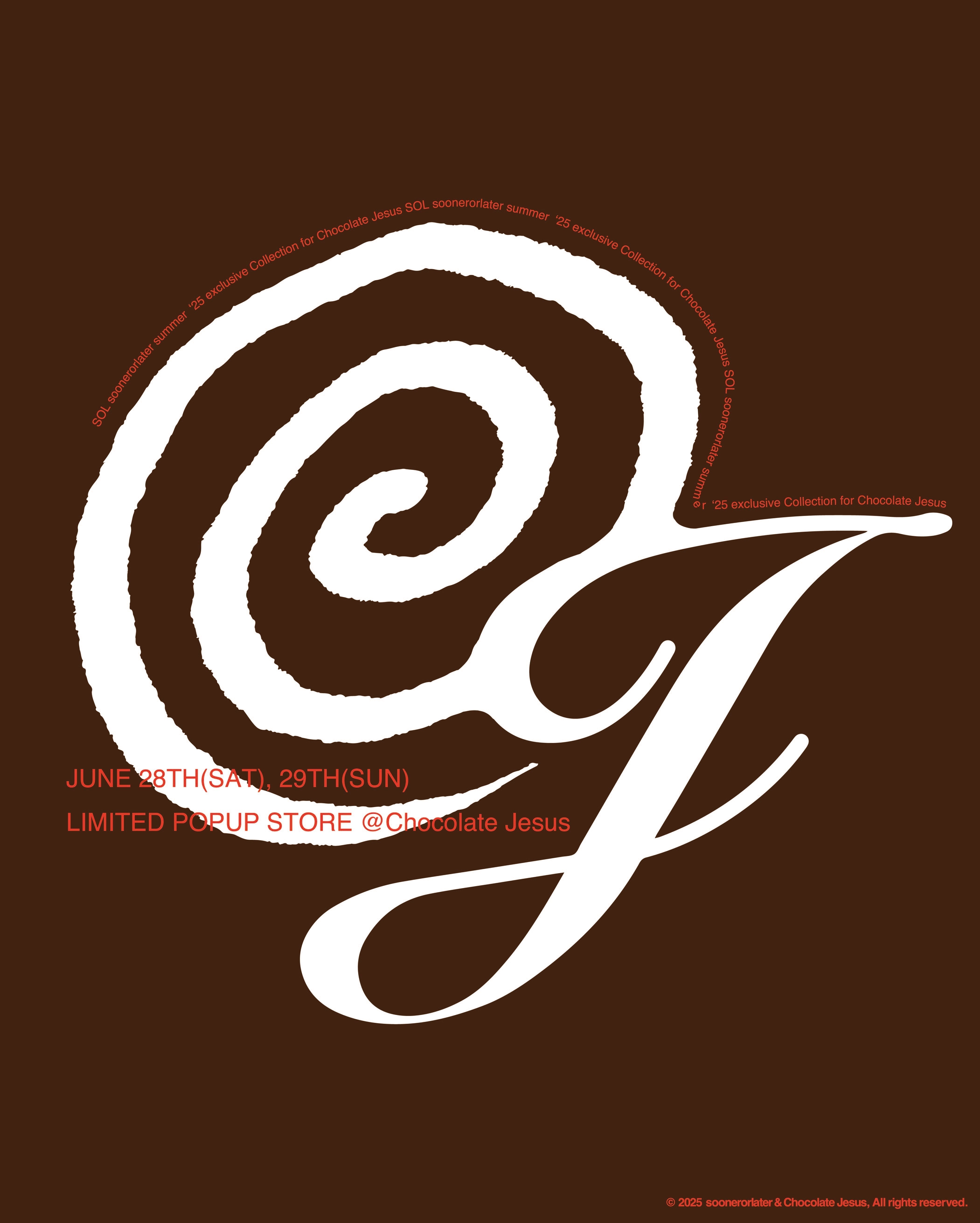 Chocolate Jesus × SOL soonerorlater Tシャツ Chocolate Jesus × SOL soonerorlater Tシャツ