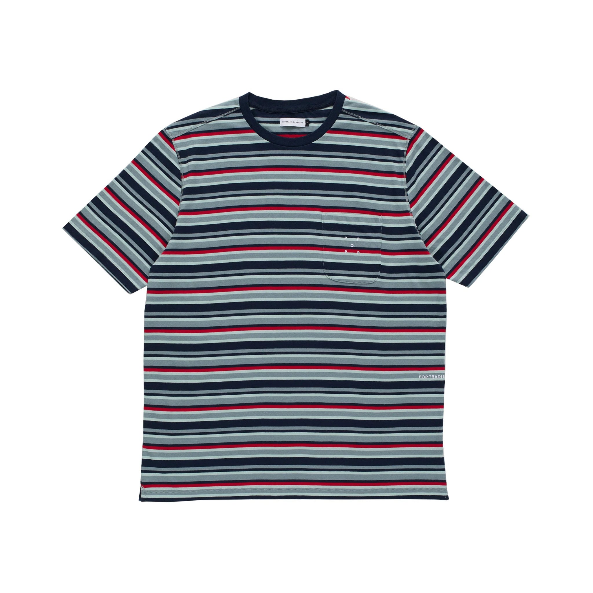 Tシャツ・カットソー Pop Trading Company SS25 BYOBSS LOGO (POPSS2502016 SS) Pop Trading Company BYOBSS Logo T-Shirt - Stormy Sea | Flatspot