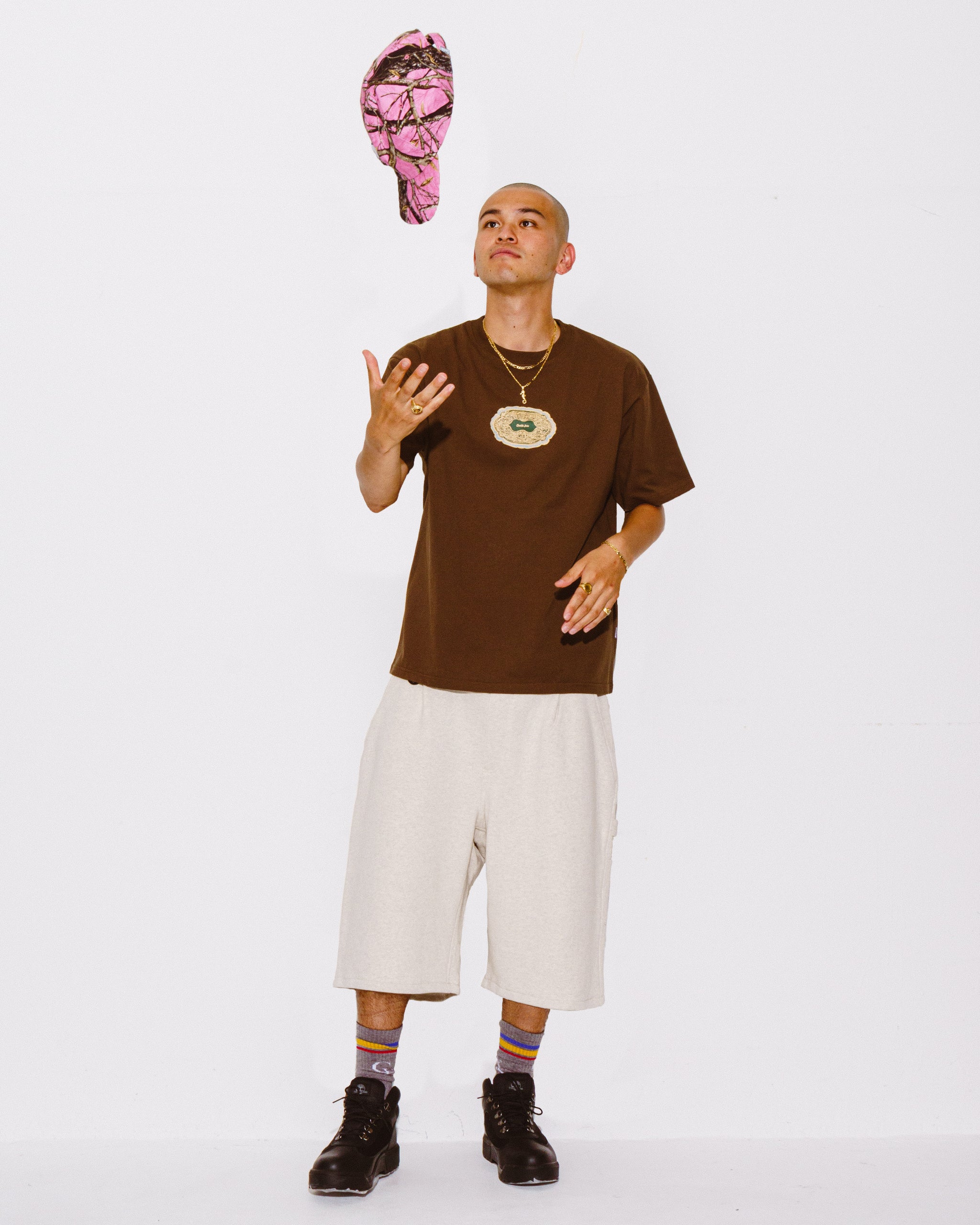 S cow short pants ブラウン FREAK'S STORE｜別注 2TUCK BAGGY WIDE TWILL SHORTS PANTS