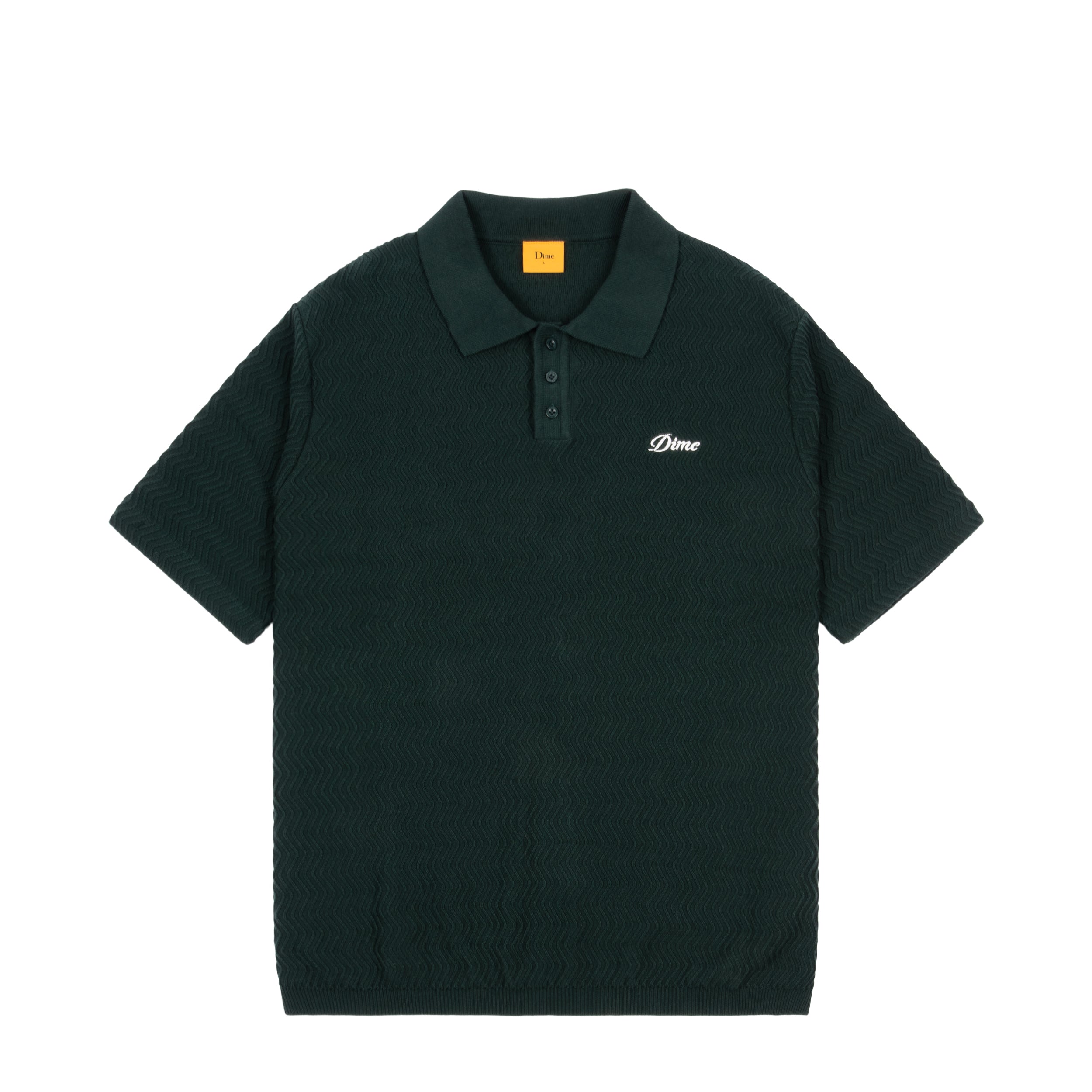 W ave Cable Knit Polo