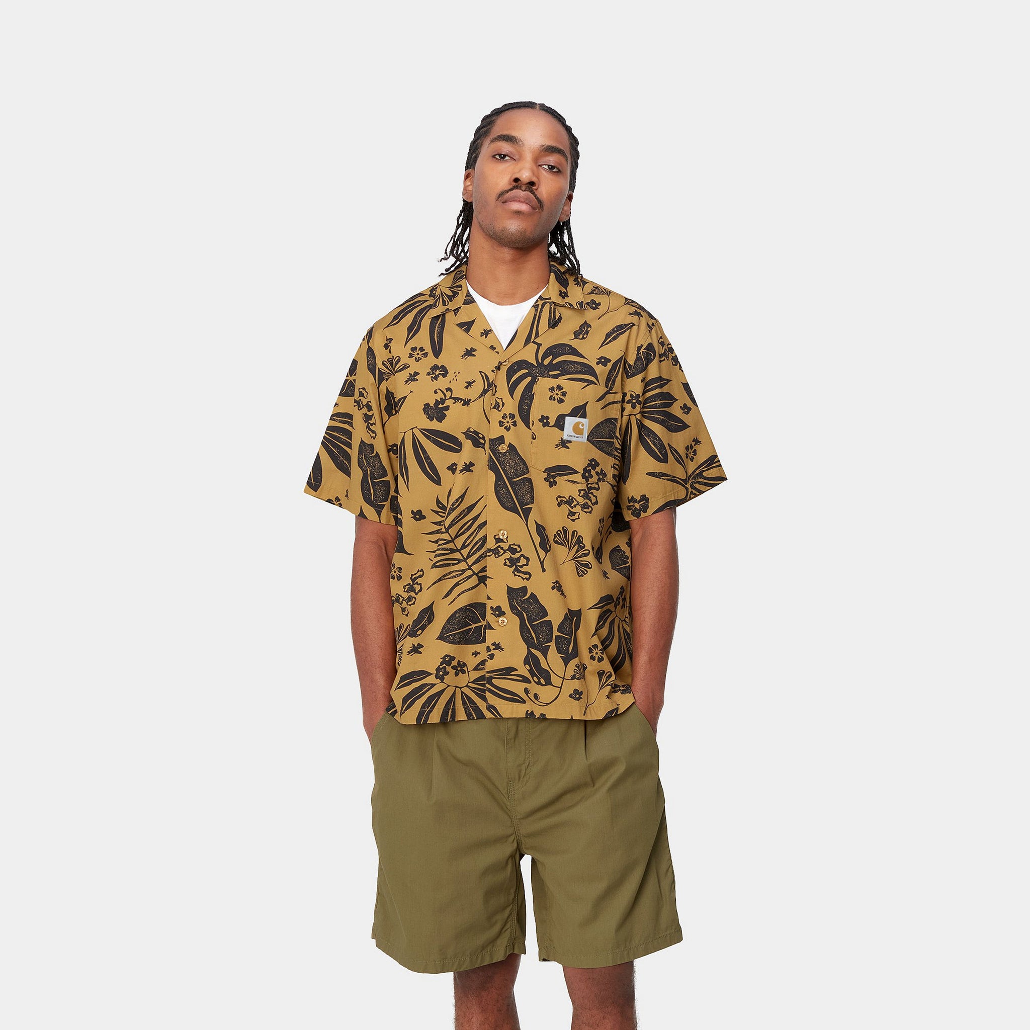 【Carhartt】S/S WOODBLOCK SHIRT R6580 S/S Woodblock Shirt – Chocolate Jesus